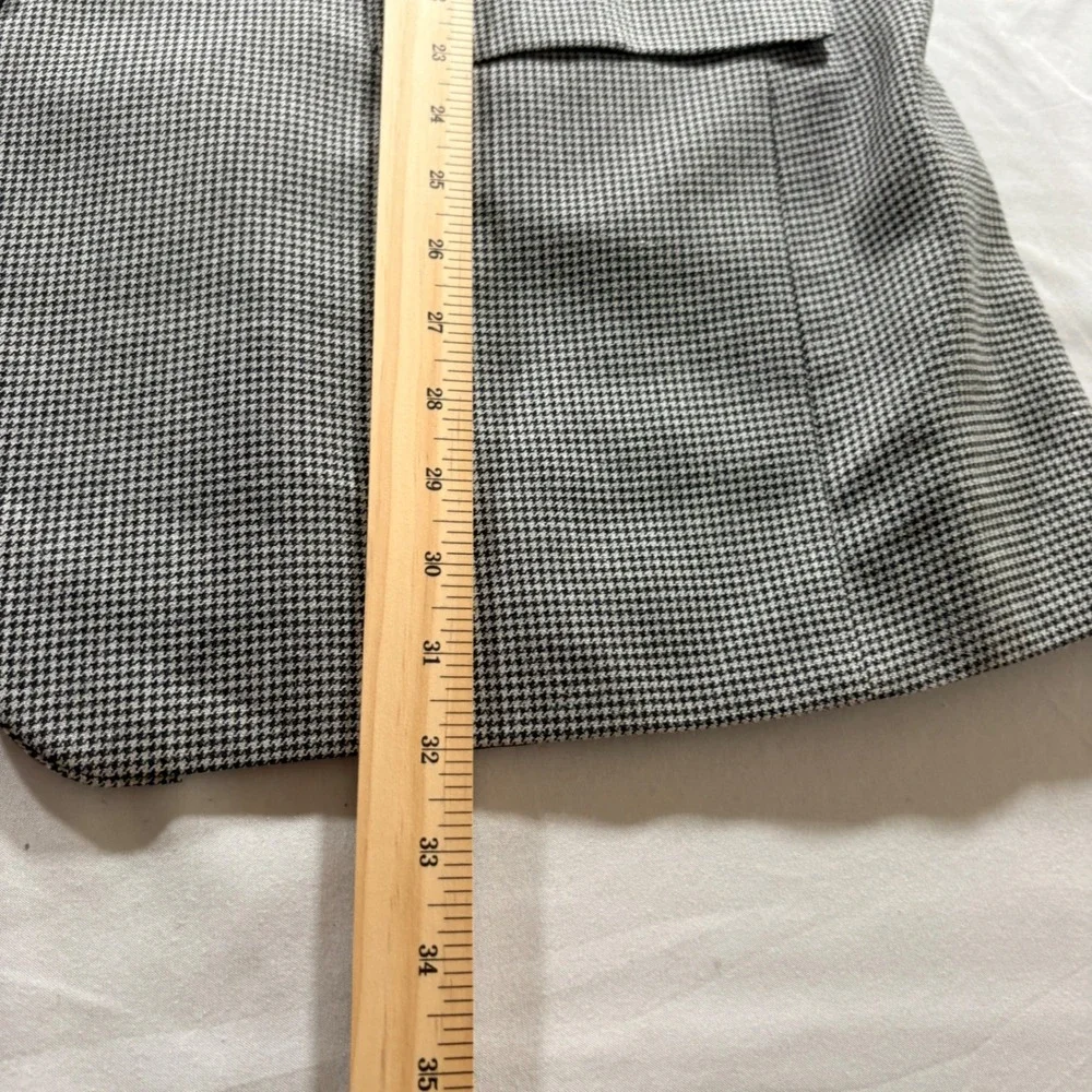 Lauren Ralph Lauren Blazer Men 46L Houndstooth Silk Wool Sport Coat Professional